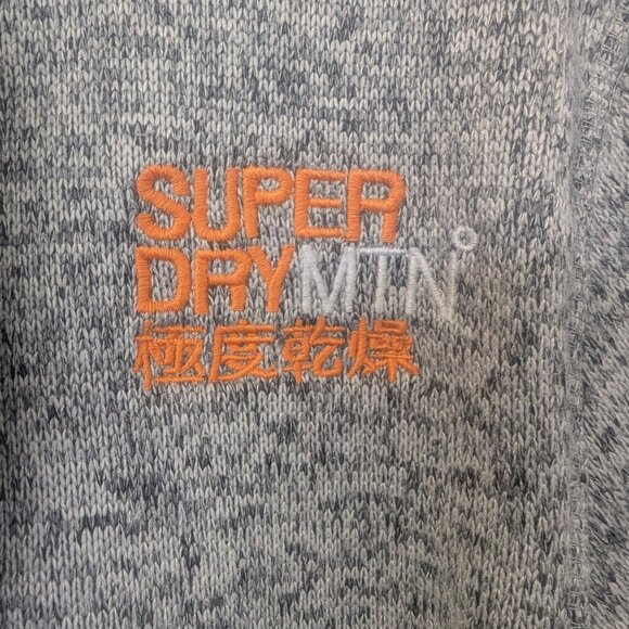 Superdry Mountain grey men hoodie outdoor style sweatshirt textured pullover XL - Picture 7 of 16